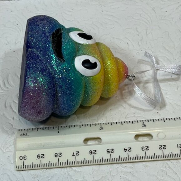 Hallmark Rainbow Sparkle Swirl Christmas Tree Hanging Ornament  2.75"x2.5" - Picture 9 of 10
